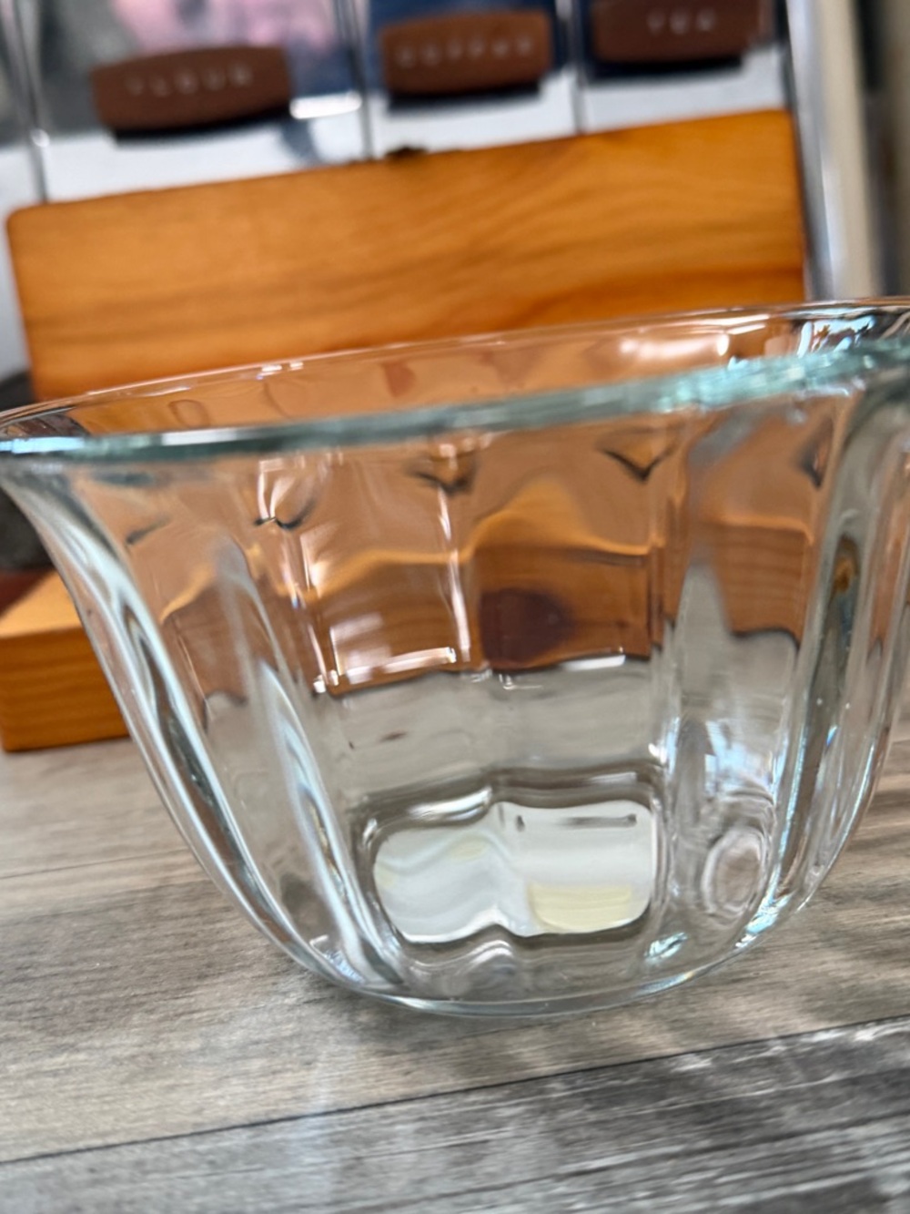 Indiana Glass Clear Ripple Glass Bowl